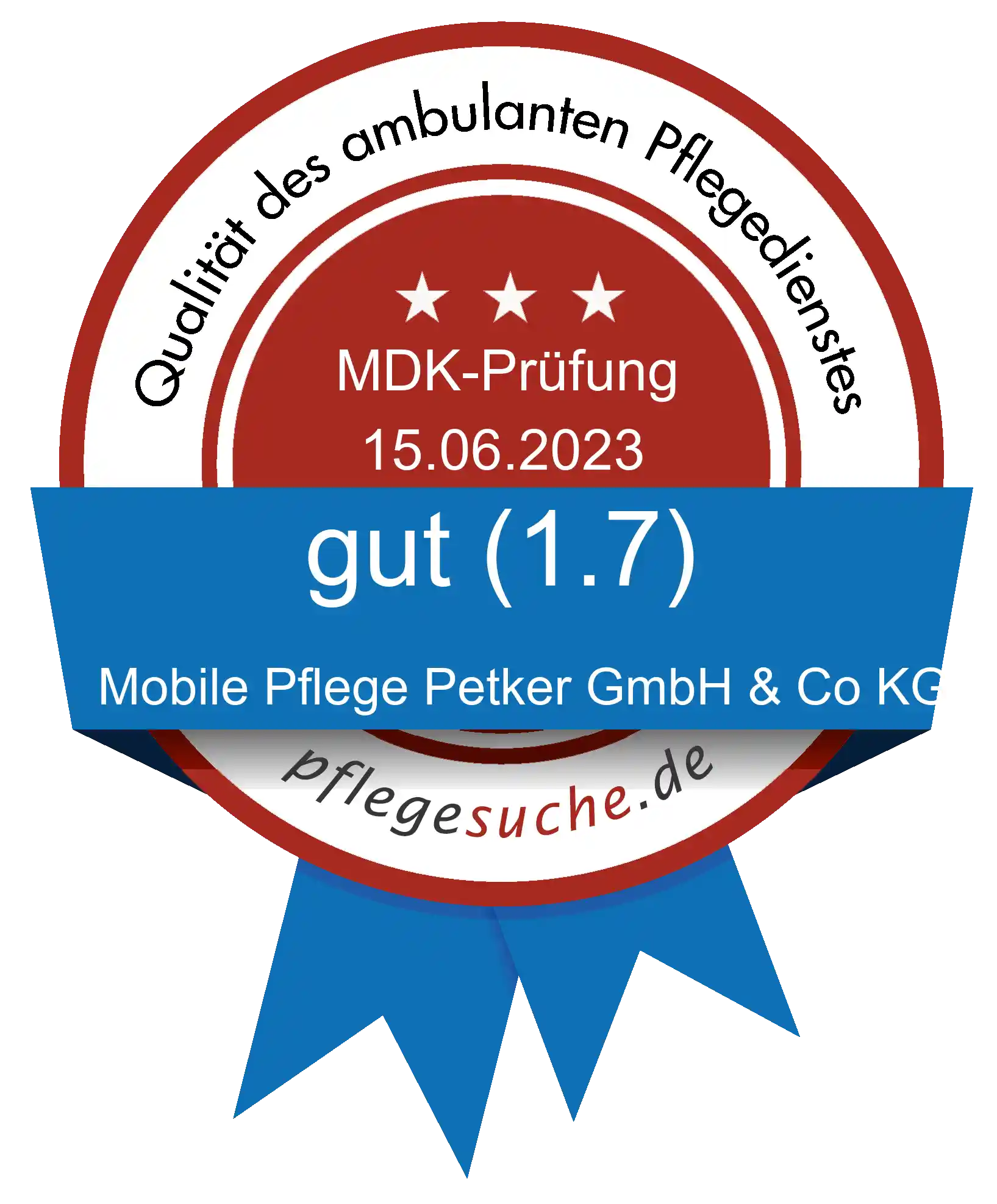 Siegel Benotung Mobile Pflege Petker GmbH & Co KG