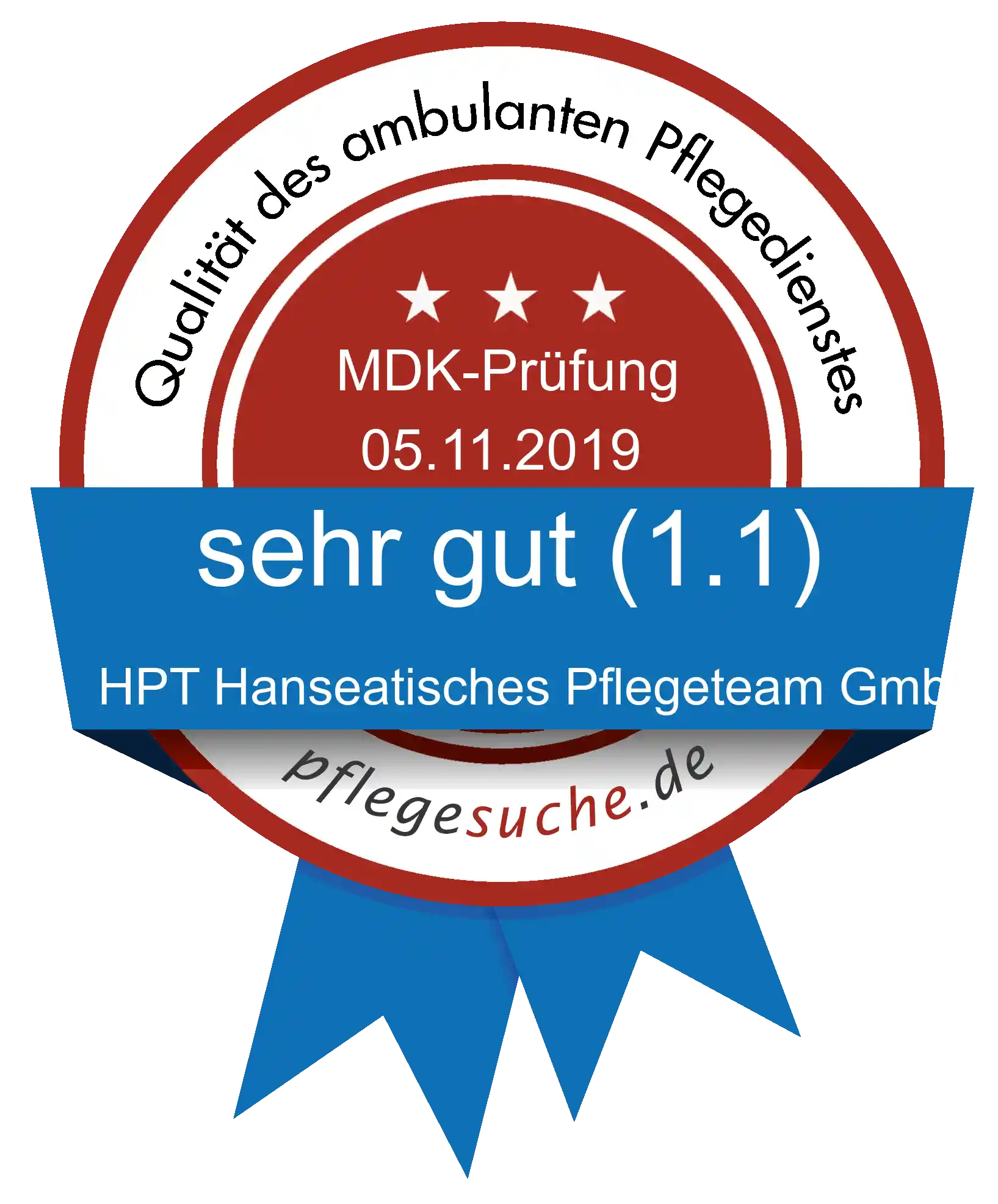 Siegel Benotung HPT Hanseatisches Pflegeteam GmbH
