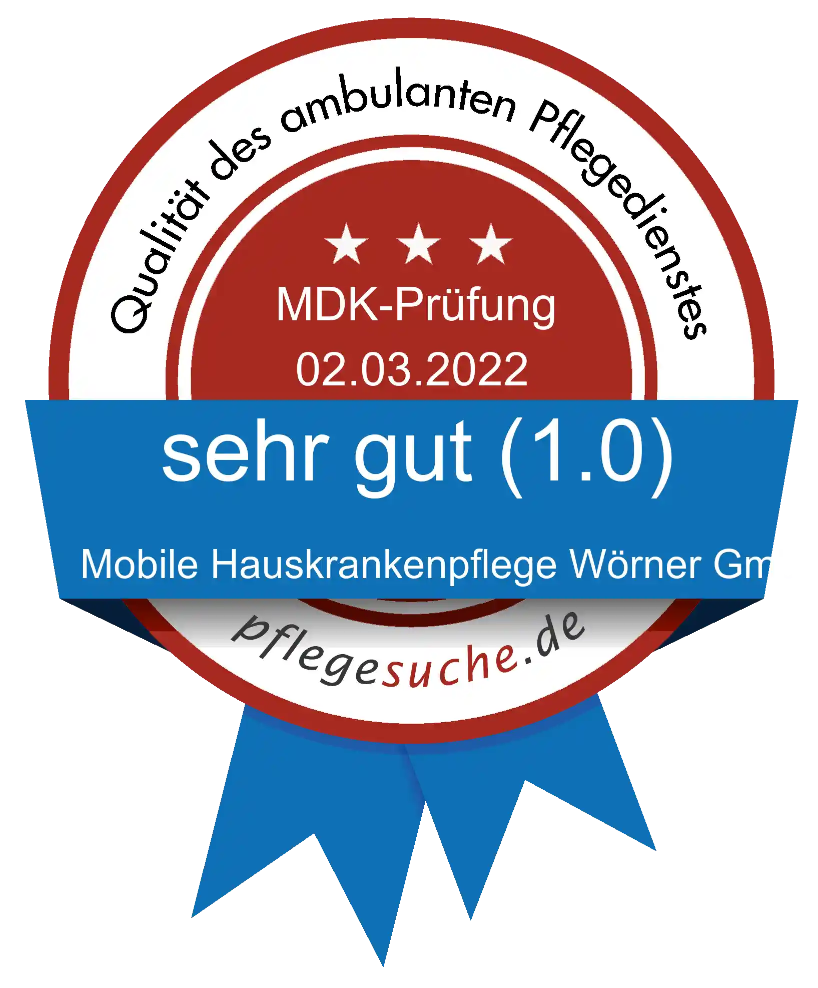 Siegel Benotung: Mobile Hauskrankenpflege Wörner GmbH