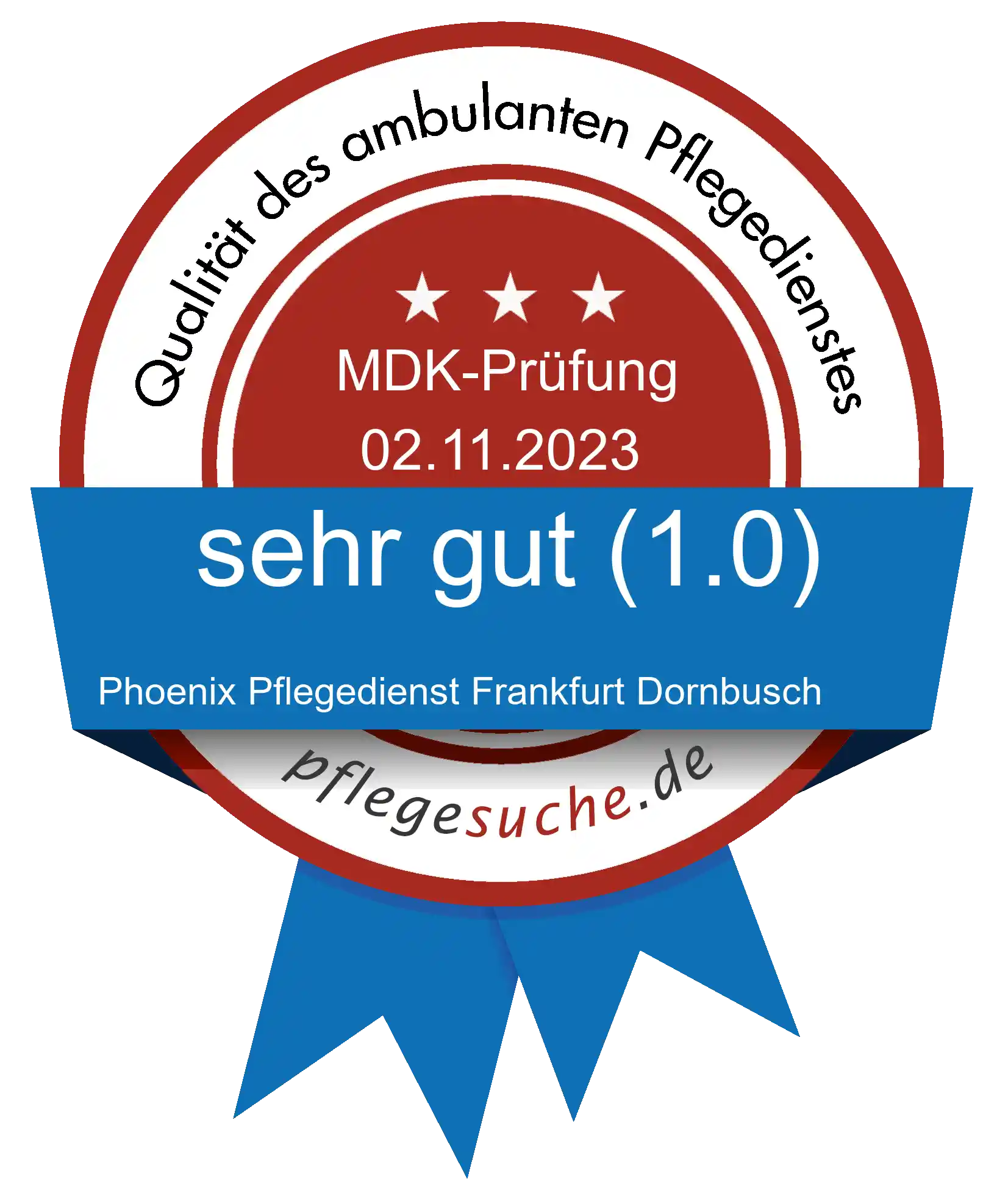 Siegel Benotung Phoenix Pflegedienst Frankfurt Dornbusch