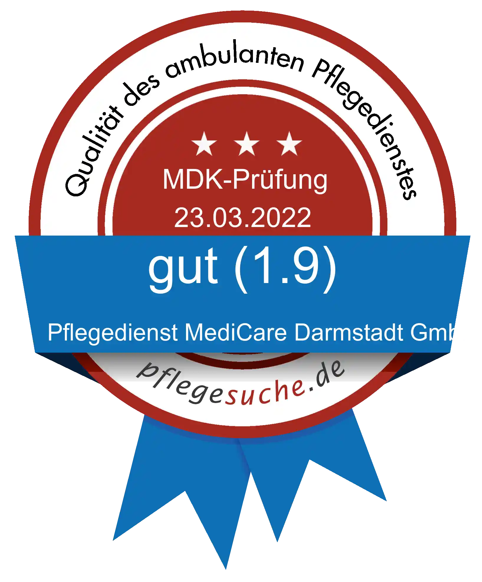 Siegel Benotung: Pflegedienst MediCare Darmstadt GmbH