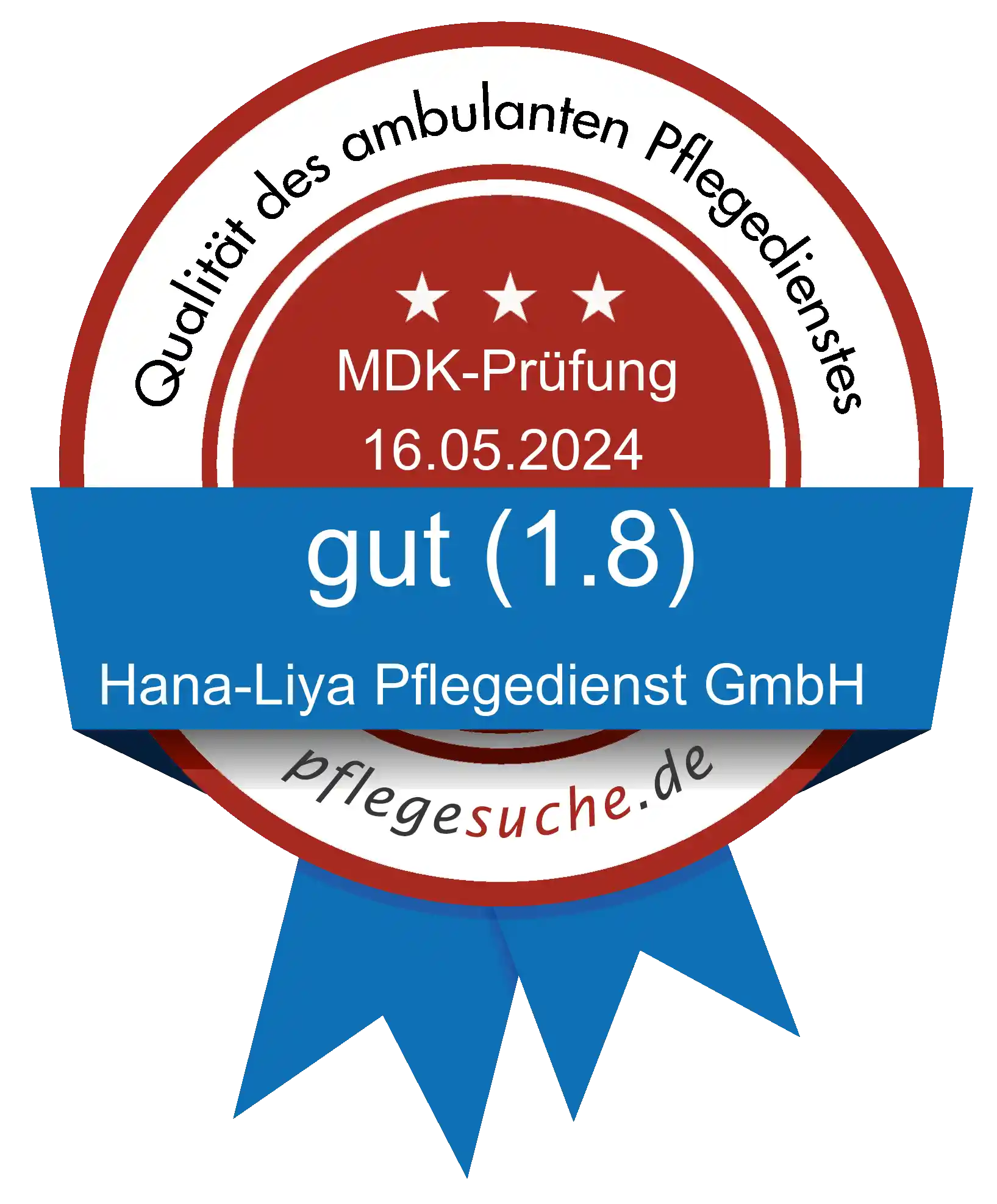 Siegel Benotung Hana-Liya Pflegedienst GmbH