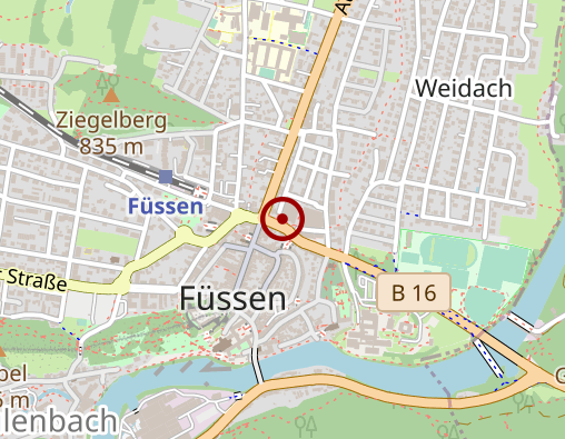 Karte: Therapiezentrum Füssen Fritsch & Stahl