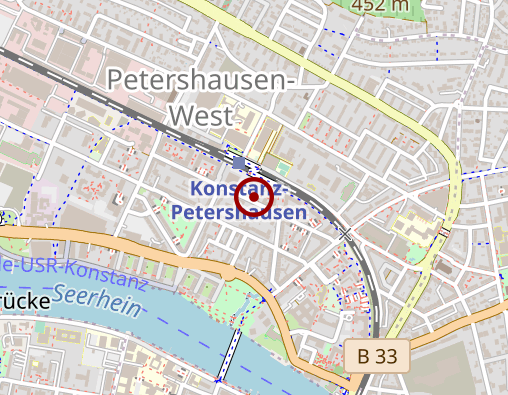 Karte: Physiotherapie-Schule Konstanz GmbH Krankengymnastik und Massagen