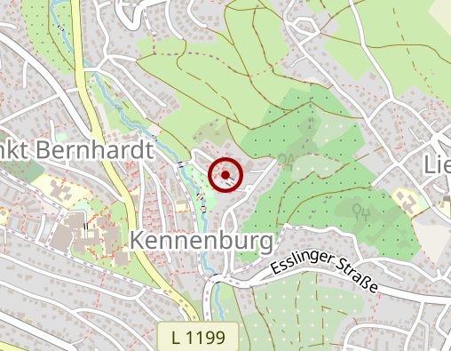 Karte: Dienste für Menschen gGmbH Geriatr. Zentrum Esslingen- Kennenburg Pflegestift