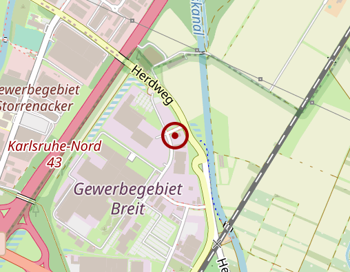 Karte: Taxi-Funk-Zentrale Karlsruhe eG