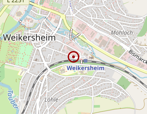 Karte: Sozialstation Östlicher Main-Tauber-Kreis