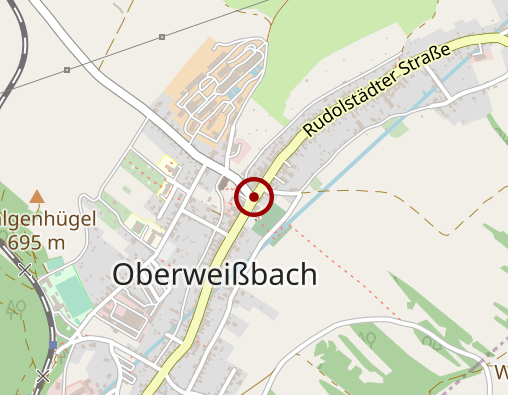 Karte: AWO Saalfeld gGmbH Häuslicher Pflegedienst Oberweißbach Häuslicher Pflegedienst