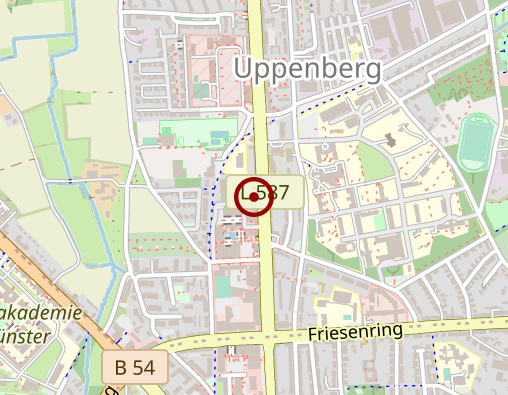 Karte: HUMANITAS GmbH Pflegedienst Münster