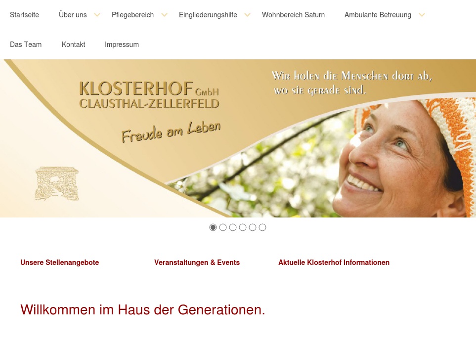 Klosterhof GmbH Haus der Generationen Gerontopsychiatrie