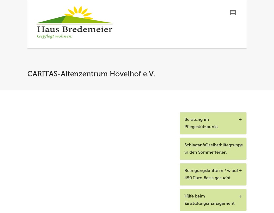 Caritas-Altenzentrum Hövelhof Haus Bredemeier