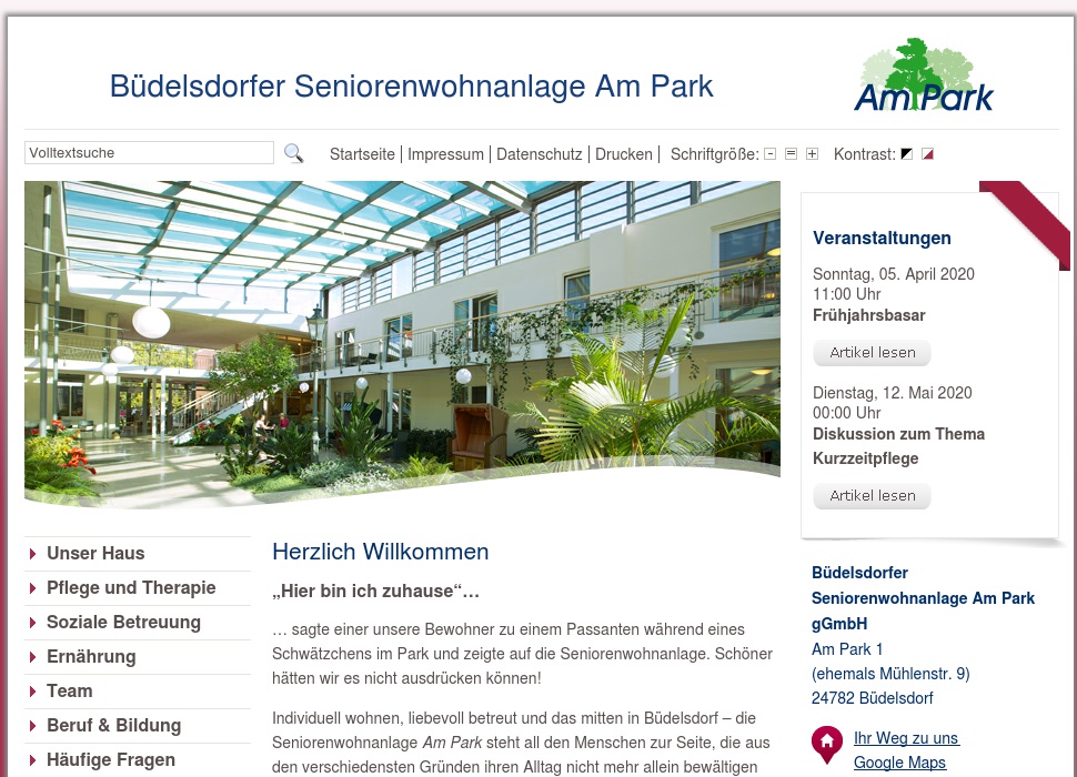 Büdelsdorfer Seniorenwohnanlage am Park