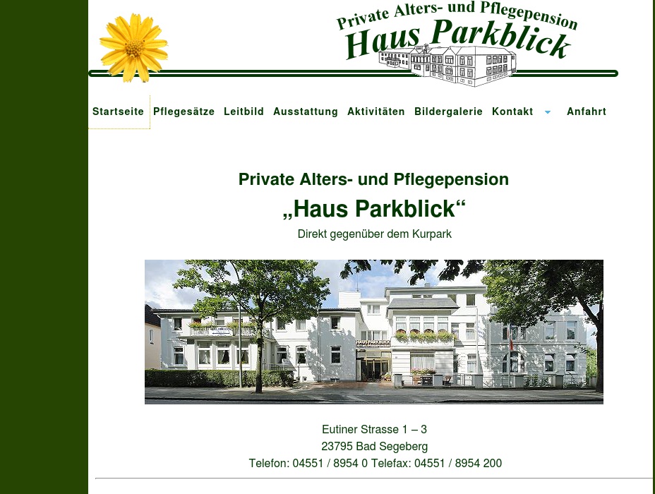 Private Alters- und Pflegepension Haus Parkblick