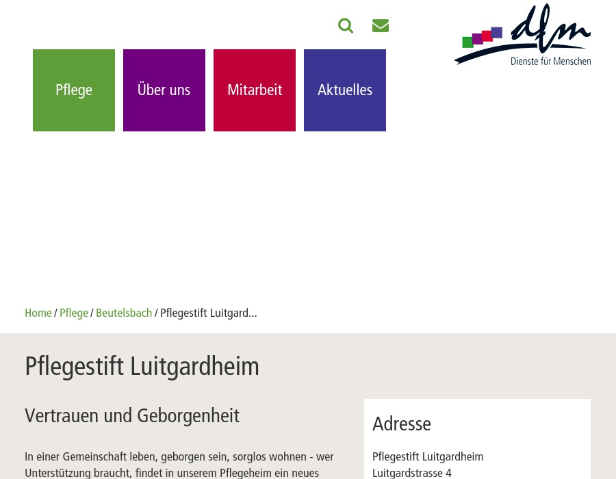 Dienste für Menschen gGmbH Pflegeheim Luitgardheim