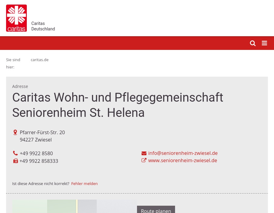 Caritas Wohn- und  Pflegegemeinschaft St. Helena