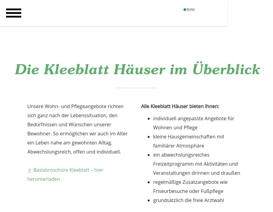 Kleeblatt Pflegeheim Murr