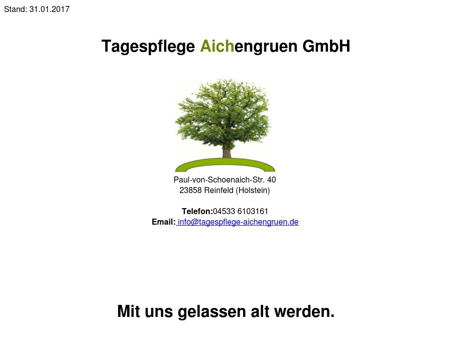 Tagespflege Aichengrün GmbH