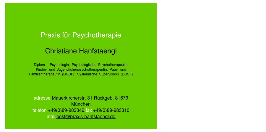Hanfstaengl Christiane Dipl.Psych.