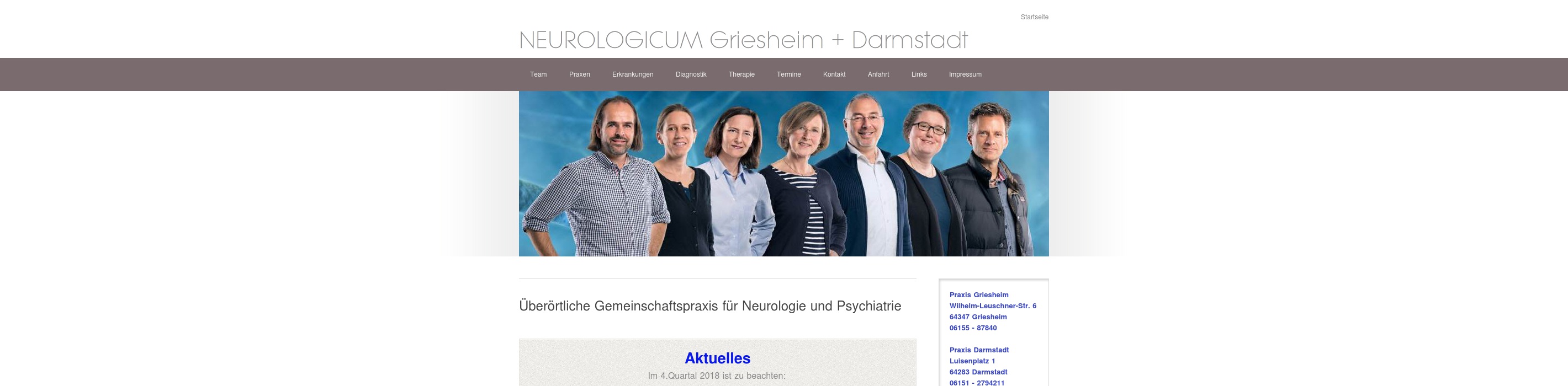 Neurologicum Praxis Darmstadt -Busse Dr., Hartmann Dr.,Schuberth Dr., Specht Dr. u. Wahl Dr.