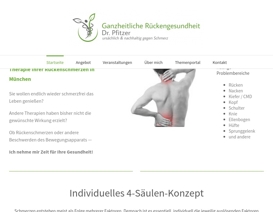 Ganzheitliche Rückengesundheit Dr. Pfitzer