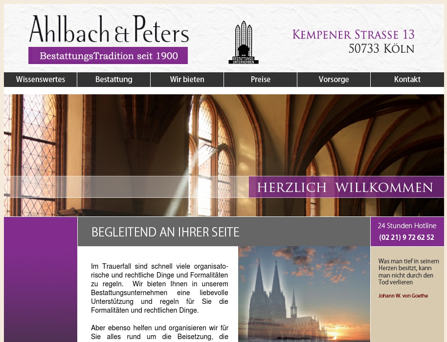 Ahlbach & Peters seit 1900