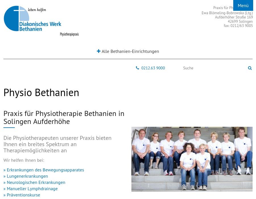 Bethanien Praxis für Physiotherapie SERBETH