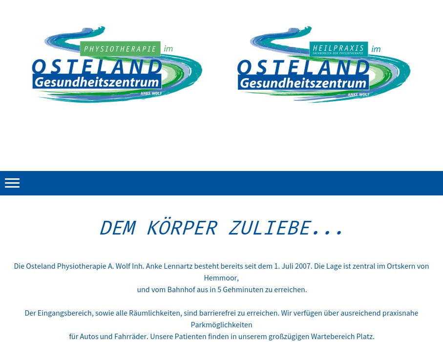 Osteland Physiotherapie A. Wolf Inh. Anke Lennartz