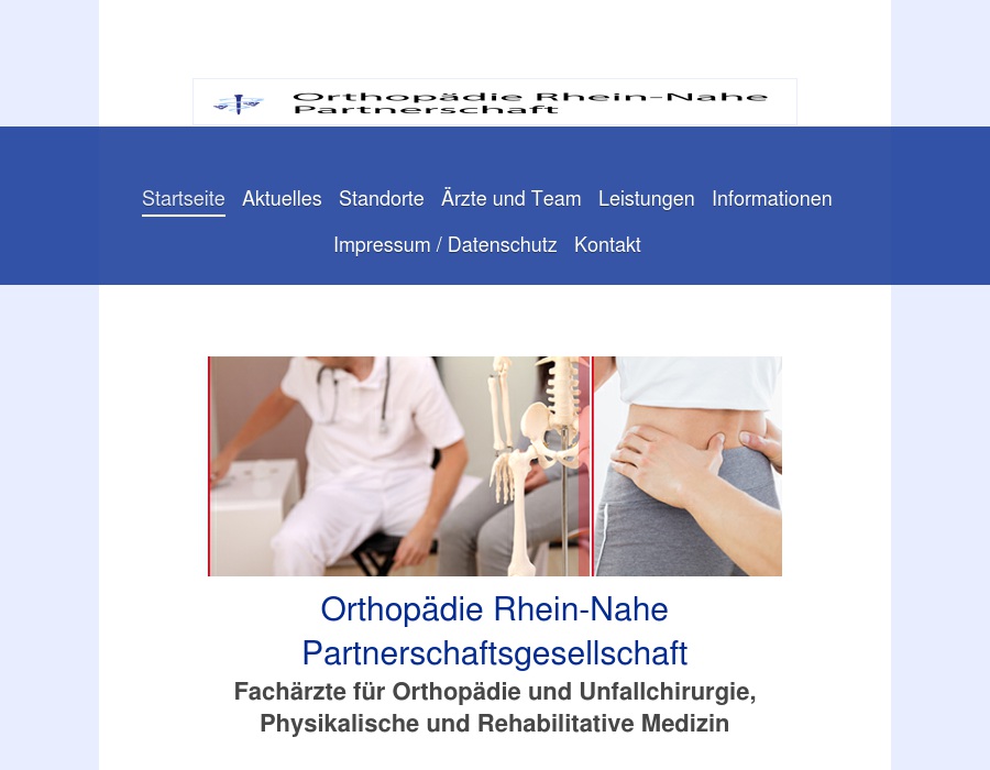 Orthopädie Rhein-Nahe Partnerschaftsgesellschaft Edinge M. und Lengsfeld M. Prof. Dr. med. und Lindner R.  Dr.med., Pressel Th. Dr.med