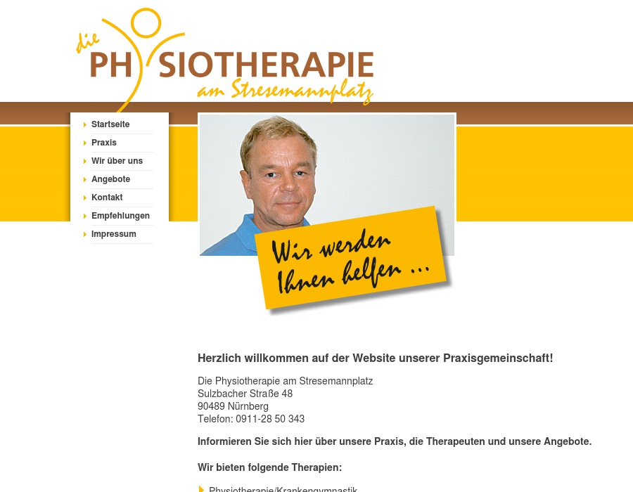 Die Physiotherapie am Stresemannplatz