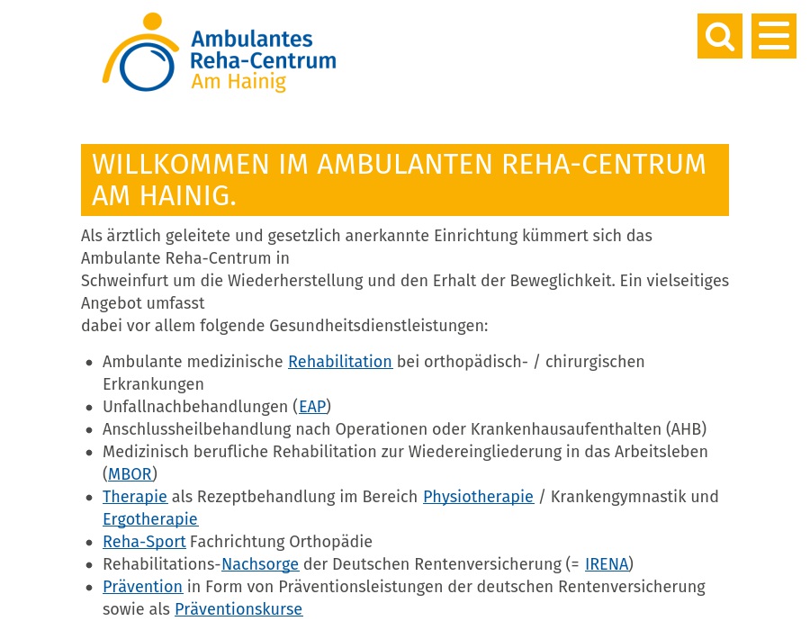 Ambulantes Reha Centrum am Hainig