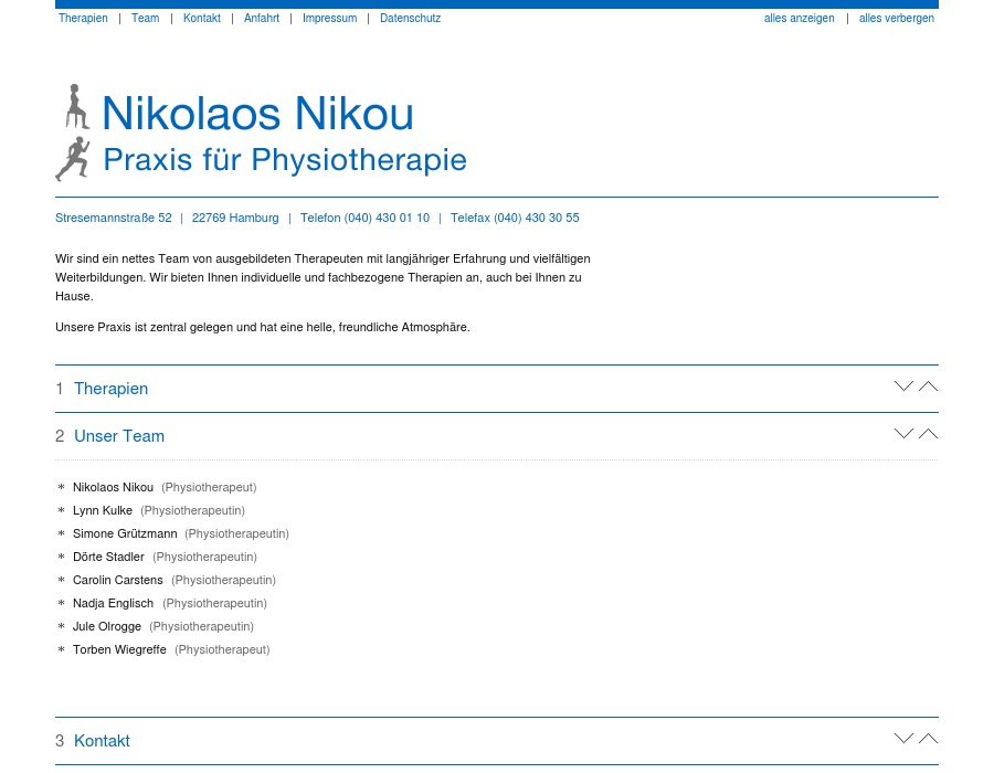 Nikou, Nikolaos Praxis für Physiotherapie