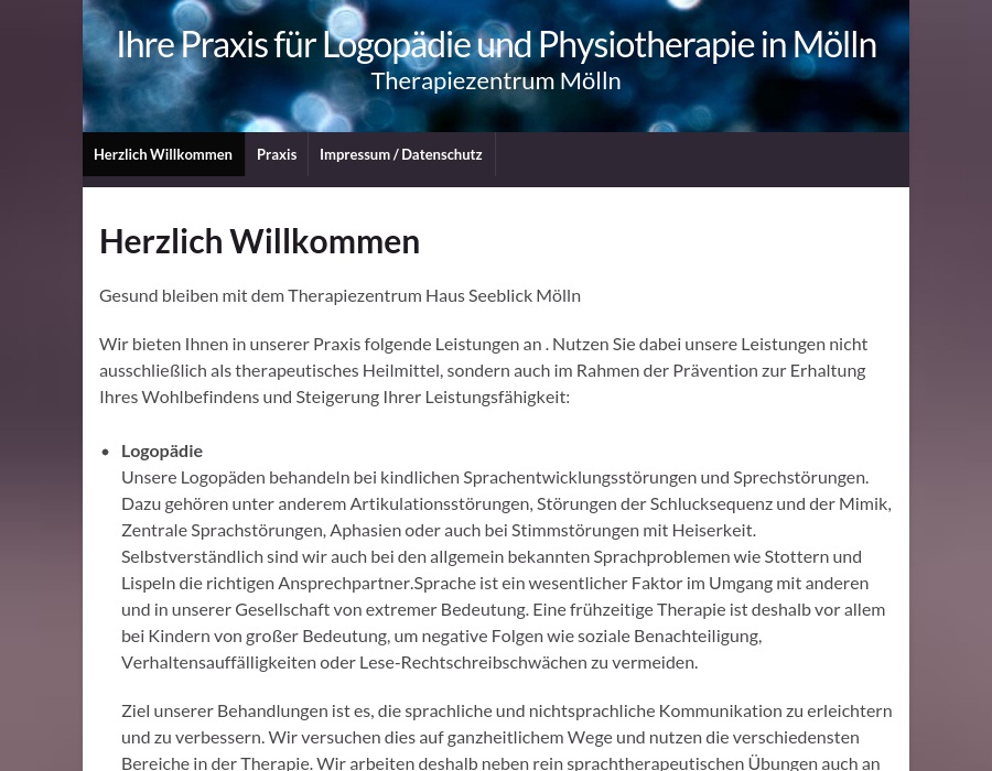 Therapiezentrum Haus Seeblick Mölln Logopädie u. Physiotherapie