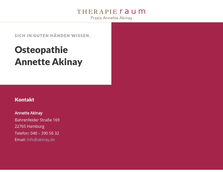 Praxis für Physikalische Therapie, Akinay Annette