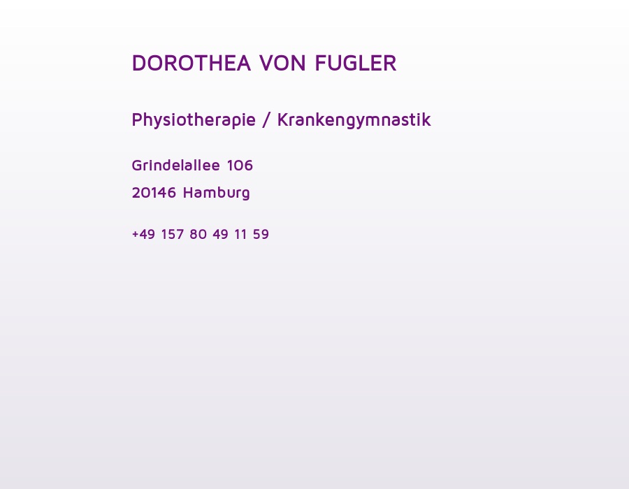 Fugler Dorothea von Krankengymnastik