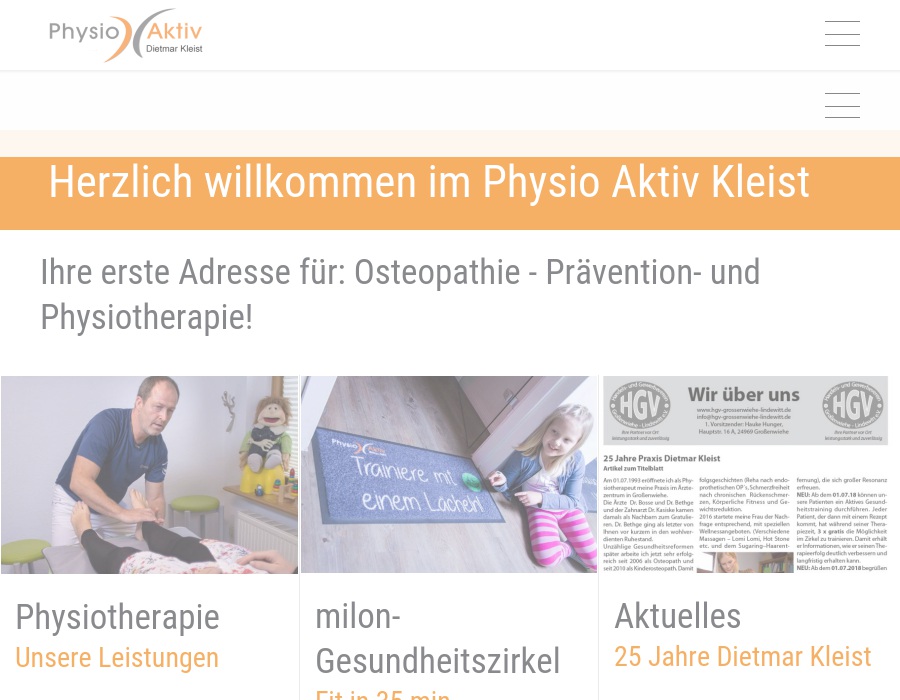 Praxis Dietmar Kleist Krankengymnastik Physiotherapeut