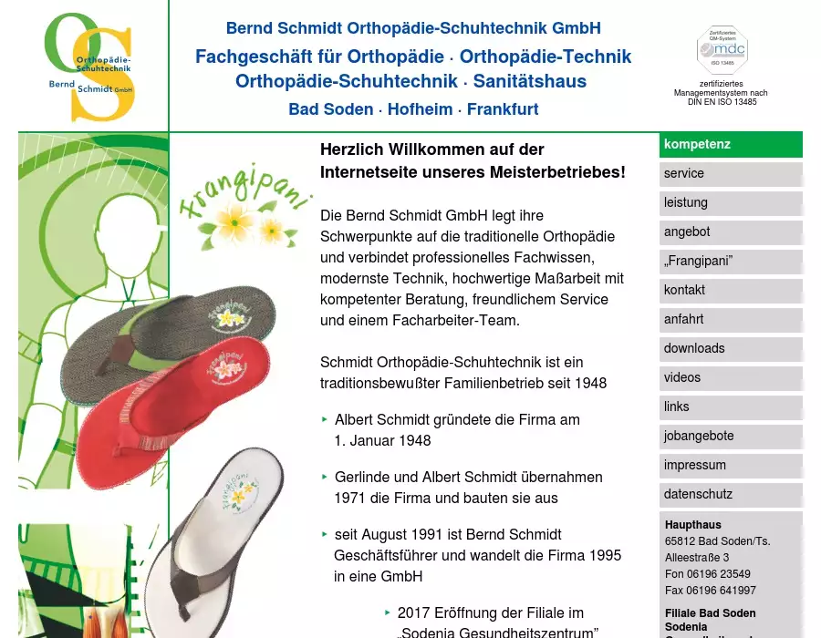 ☎ Orthopädie U. Schuhtechnik Bernd Schmidt GmbH - Podologen In ...