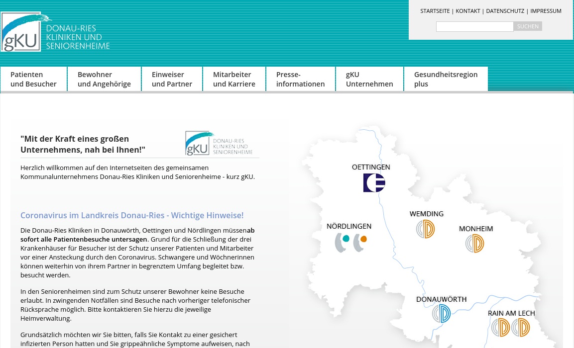 Gemeinsames Kommunalunternehmen Kliniken und Seniorenheime des Landkreises Donau-Ries und der Stadt Nördlingen