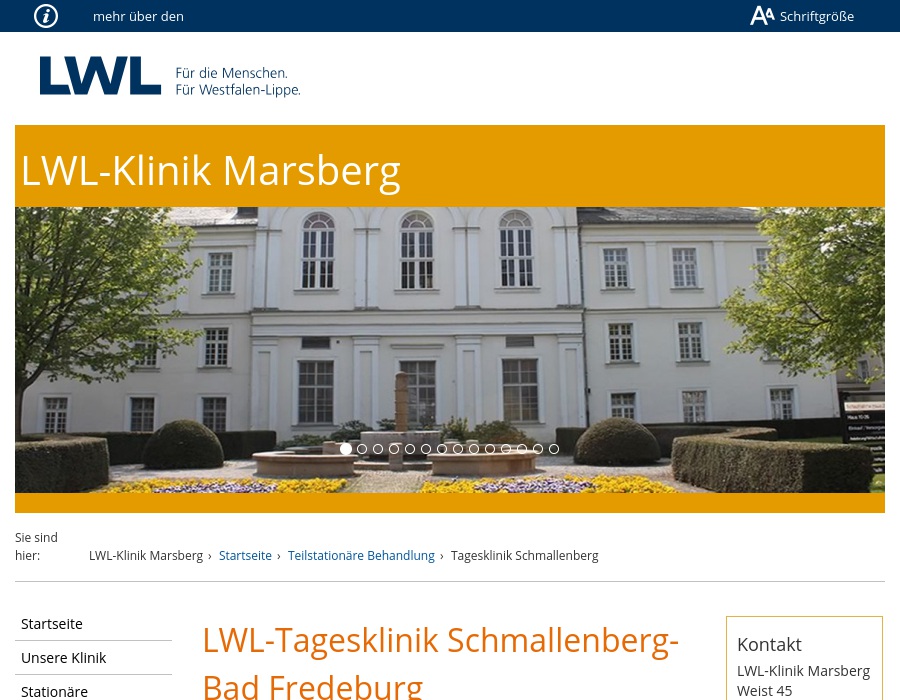 LWL-Klinik Marsberg - Standort Schmallenberg-Fredeburg