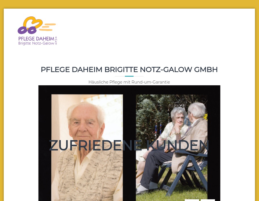 Pflege daheim Brigitte Notz-Galow GmbH