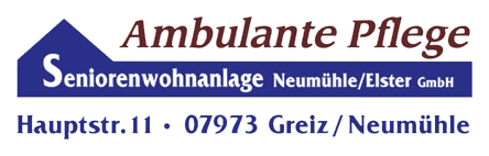 Logo: Seniorenwohnanlage Neumühle/E. GmbH Amb. PD "Tag und Nacht"